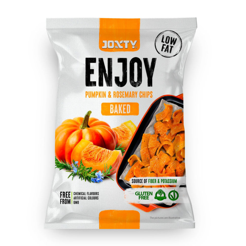 Pečené bramborové chipsy s dýní a rozmarýnem 40 g Joxty Enjoy Chips